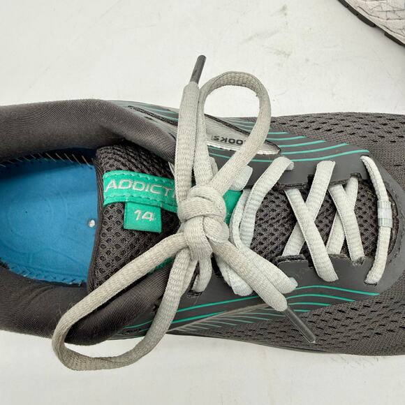 Brooks Women's Addiction 14 Grey Teal Running Shoes Size 11 - Picture 4 of 9